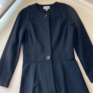 Black Long Sleeved Flared Dress